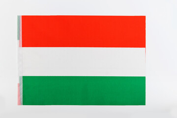Hungary flag on white background