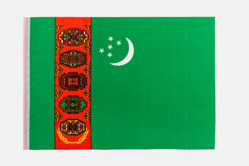 Flag of Turkmenistan on white background
