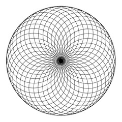 The abstract black circles stack.