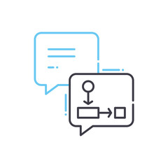 management solutions line icon, outline symbol, vector illustration, concept sign