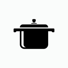 Cooking Pot Icon. Kitchen Utensil Symbol - Vector.