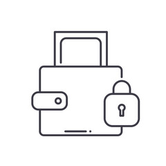 money savings line icon, outline symbol, vector illustration, concept sign