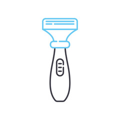 men razor line icon, outline symbol, vector illustration, concept sign