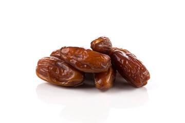 Date fruit close up isolated on white background