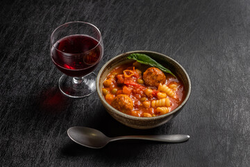 ミートボールパスタ　 american meatball pasta (spaghetti)