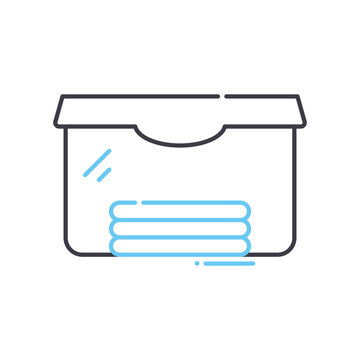 martar and pestle line icon, outline symbol, vector illustration, concept sign