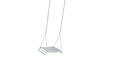 Empty swings on Isolated 3d Rendering