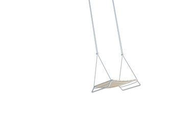 Empty swings on Isolated 3d Rendering
