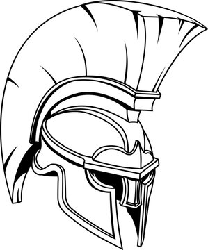 A Spartan, Trojan or Roman gladiator Greek style warrior helmet