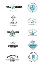 set of logos for adventurer design