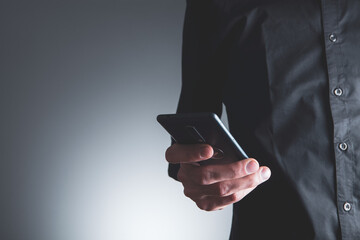 Man using his mobile phone