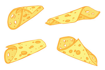 illustration of pizza with cheese