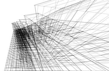 Modern architecture vector 3d illustration