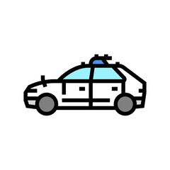 self drive car color icon vector illustration