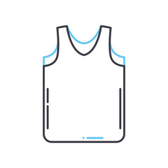 singlet line icon, outline symbol, vector illustration, concept sign