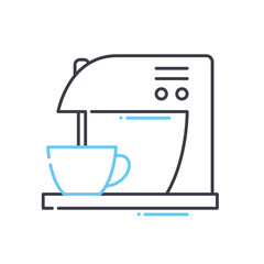 kitchen mixer line icon, outline symbol, vector illustration, concept sign