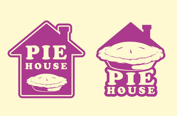 pie house logo design for store