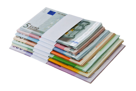 Euro Banknoten Stapel Hintergrund transparent