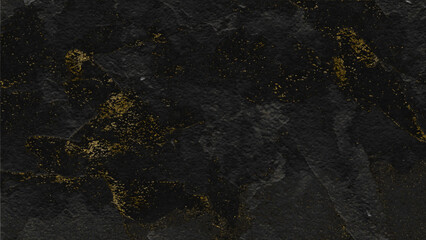 Obraz na płótnie Canvas Colorful black and gold marble texture. Black wall texture. Imitation of marble stone cut, glowing golden veins. Tender and dreamy design for wedding, cards, corporate identity, wallpaper, flyer