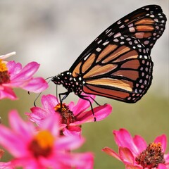 Rare Endangered Monarch Butterfly