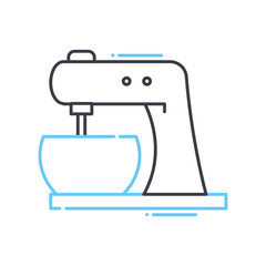 home mixer line icon, outline symbol, vector illustration, concept sign