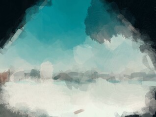 view of the lake into tent