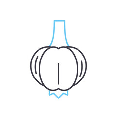 garlic line icon, outline symbol, vector illustration, concept sign