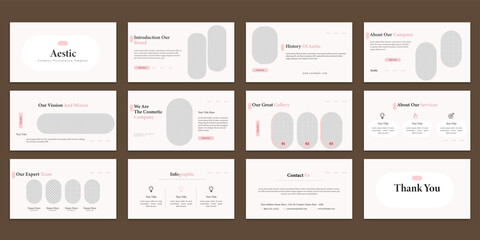 Cosmetics presentation layout 