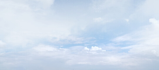 Background with clouds on blue sky. Blue Sky vector. Fantastic soft white clouds against blue sky
