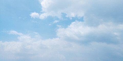 Blue sky and clouds with copy space