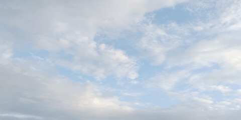 International Day for the Preservation of the Ozone Layer concept: Beauty white cloud and clear blue sky in sunny day texture background