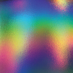 Glossy hologram rainbow foil , high saturate and  dark color texture background design for print.