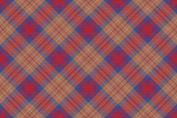 Tartan plaid background, diagonal check seamless pattern. Vector fabric texture for textile print, wrapping paper, gift card, wallpaper.