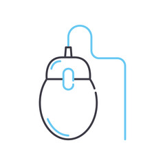 Obraz premium mouse line icon, outline symbol, vector illustration, concept sign
