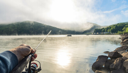 fishing at the lake