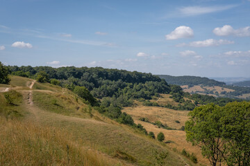 Fototapeta na wymiar Birdlip view point over looking Gloucester, England, UK