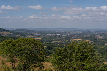 Birdlip view point over looking  Gloucester, England, UK