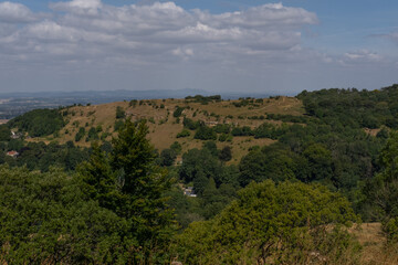 Birdlip view point over looking  Gloucester, England, UK