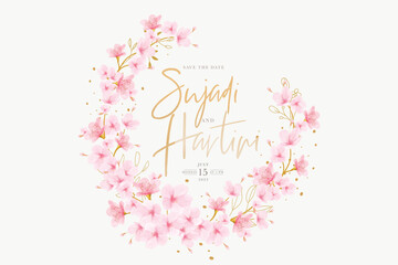 beautiful cherry blossom wreath and frame design
