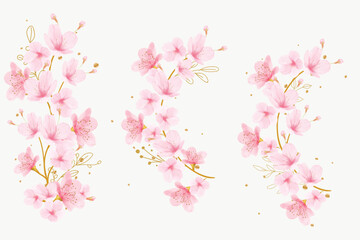 beautiful cherry blossom border and frame design