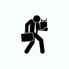Employee Fired Icon. Jobless Symbol – Vector