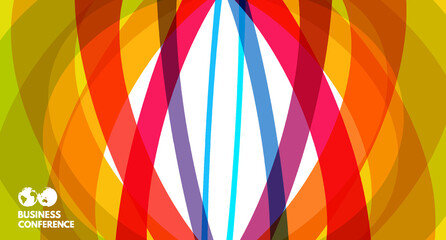 Obraz premium Colorful transporent crossed lines. Abstract background with dynamic effect. 3d vector illustration for brochure, banner, flyer or presentation.