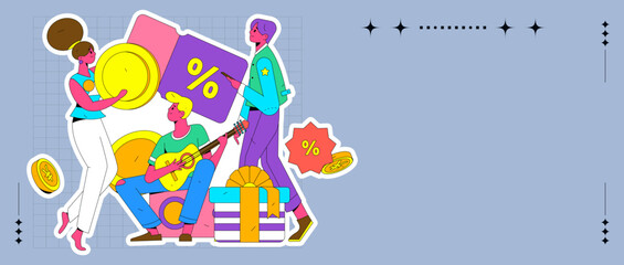 Coupon concept flat vector concept operation illustration
