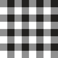 Black White Grey Square Abstract Shape Tile Element Gingham Check Checkered Tartan Plaid Scott Seamless Pattern Cartoon Vector Illustration Print Background Fashion Fabric Picnic