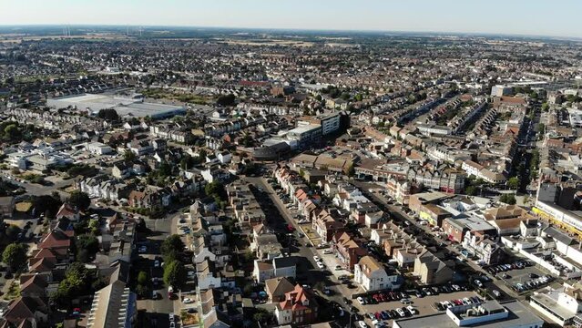 Aerial view of Clacton-on-Sea town centre