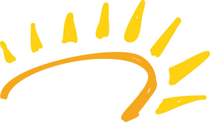 Hand drawn sun