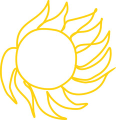 Hand drawn sun