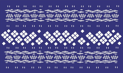 White silk pattern on a blue background for textiles and wall paintings.