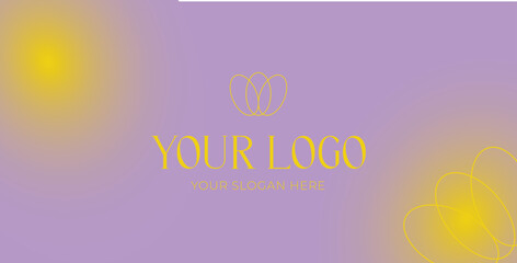 Purple and Yellow Flower Yoga Logo