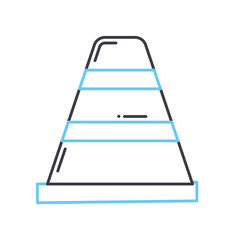 measuring accurancy line icon, outline symbol, vector illustration, concept sign